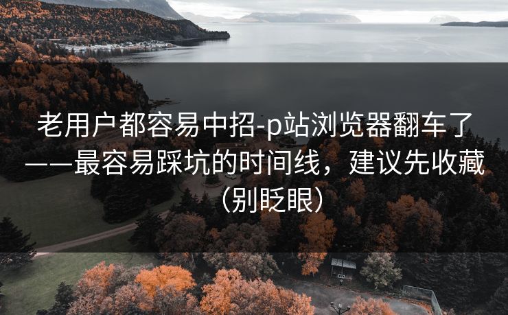 老用户都容易中招-p站浏览器翻车了——最容易踩坑的时间线，建议先收藏（别眨眼）