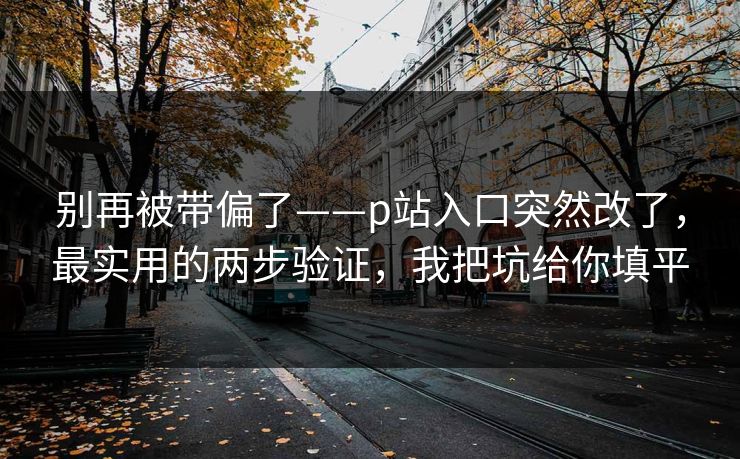 别再被带偏了——p站入口突然改了，最实用的两步验证，我把坑给你填平