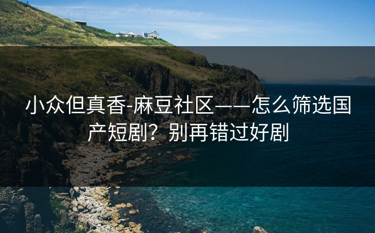 小众但真香-麻豆社区——怎么筛选国产短剧？别再错过好剧