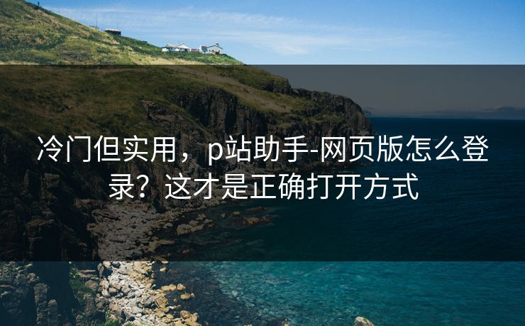 冷门但实用，p站助手-网页版怎么登录？这才是正确打开方式